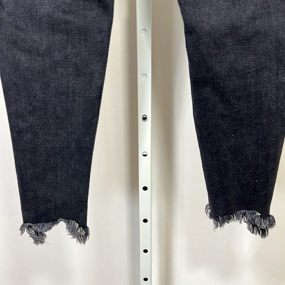 KANCAN SIGNATURE Women's Distressed Mid-Rise Ankle Skinny Jeans Black Size 28 - Picture 10 of 11